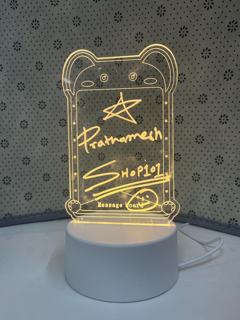 3D Acrylic LED Message Board | USB Powered Erasable Writing Light for Home, Office, and Creative Displays - Smart Energy-Saving, Easy to Write, Erase, and Decorate