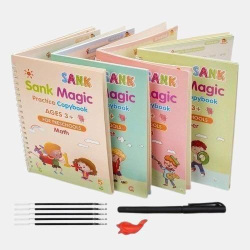 Sank Magic Practice Copybook (4 BOOKS, 1 PEN, 1 GRIP, 10 REFILL)