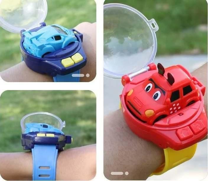 Speed Up Car Cartoon Mini Watch | USB Rechargeable Remote Control Toy | Wrist Racing Car for Kids